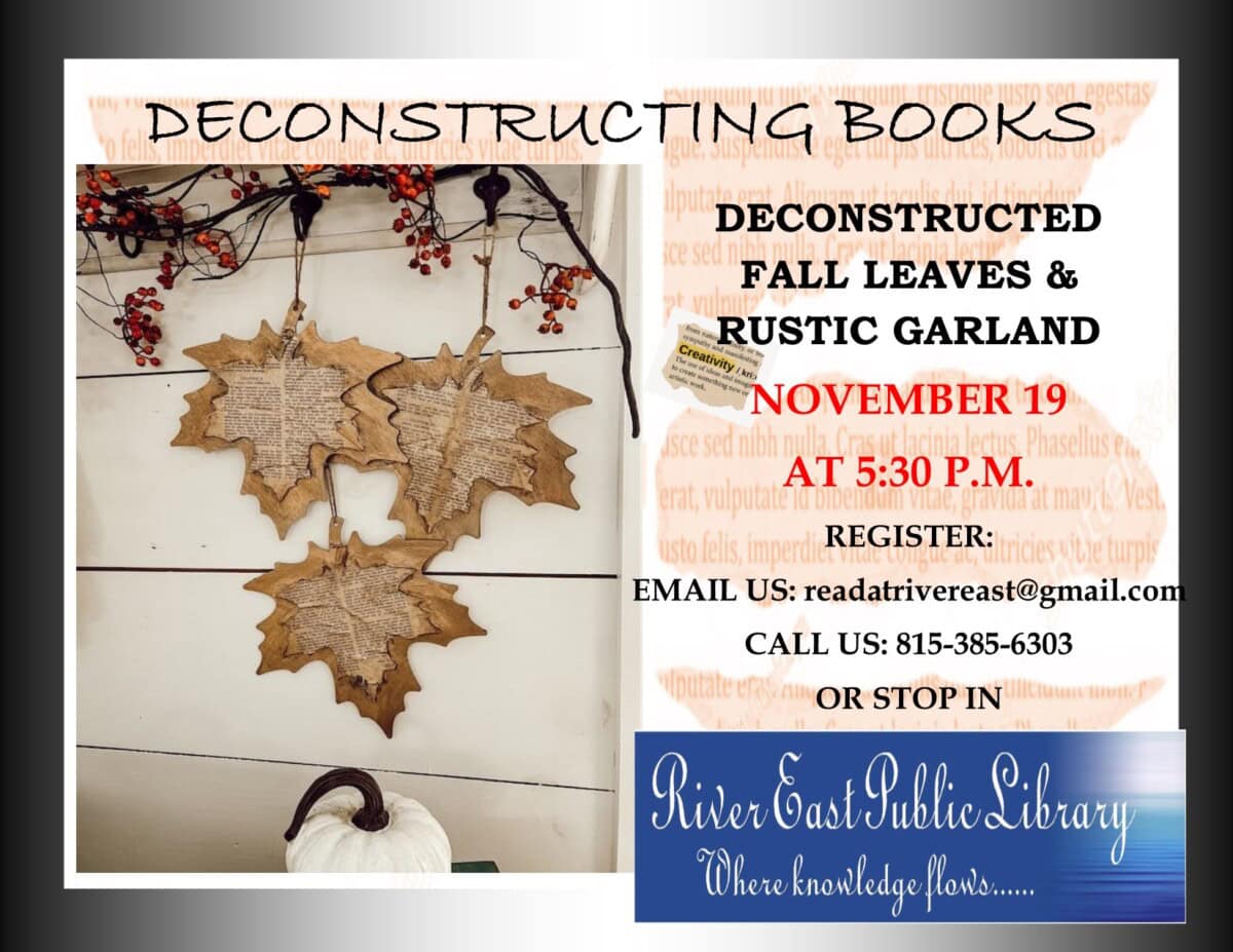 deconstructing rustic leaves or leaf garland poster copy