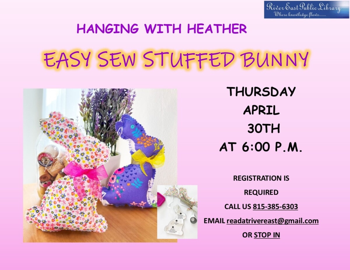 hanging with heather april project easy sew bunny