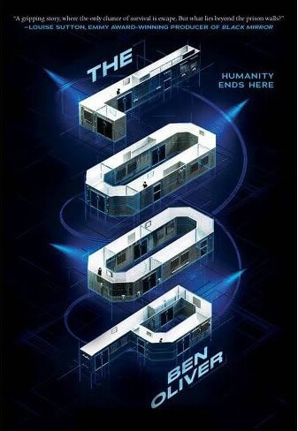 A book cover for The Loop by Ben Oliver showing a futuristic, maze-like prison structure forming the word THE LOOP. Tiny figures walk inside. The tagline reads Humanity ends here on a dark blue background.