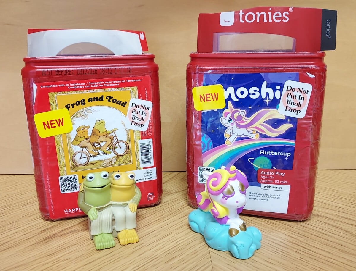 tonies figures frog and toad & moshi fluttercup